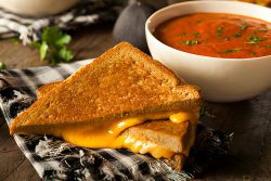 Homemade Grilled Cheese with Tomato Soup